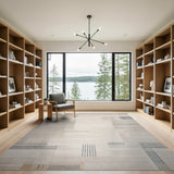 Beige and Neutral Geometric Abstract Area Rug