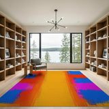 Vibrant Multi-color and Patterns Vibrant Multi-Color Geometric Abstract Area Rug