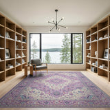Traditional Persian Purple Traditional Persian Area Rug