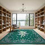 Cute Chibi Elf Fairy Green Area Rug