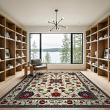 Red Floral Traditional Persian Area Rug