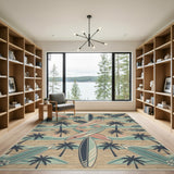 Coastal Surfboard Area Rug