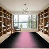 Modern Pink Black Halftone Gradient Area Rug
