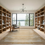 Tan Geometric Modern Area Rug