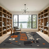 Welcome Boo Crew Halloween Area Rug