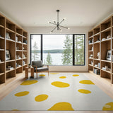 Yellow Blob Abstract Area Rug