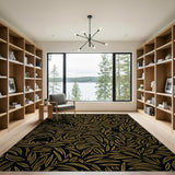 Gold Leaf Hidden Elephant Area Rug