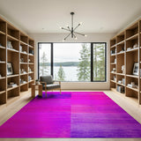 Vibrant Pink to Purple Gradient Abstract Area Rug
