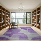 Purple Geometric Modern Purple Geometric Abstract Area Rug