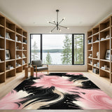 Pink Swirl Abstract No. 4 Area Rug