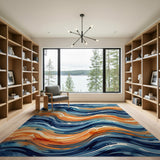 Oceanic Wave Abstract Area Rug