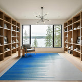 Blue Halftone Gradient Area Rug