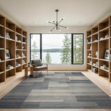 Grey Grey Geometric Patchwork Area Rug
