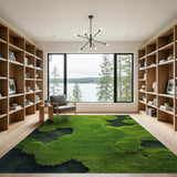 Lush Green Moss Abstract Area Rug