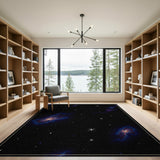 Multi-color and Patterns Cosmic Nebula Swirl Area Rug