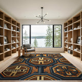 Santa Fe Octagon Sign Area Rug
