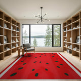 Multi-color and Patterns Watermelon Slice Area Rug