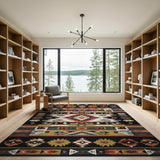 Southwestern Multi-color and Patterns Southwestern Geometric Tribal Area Rug