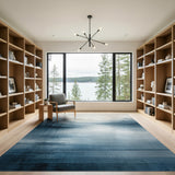 Misty Blue Mountains Watercolor Area Rug