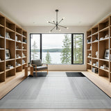 Black White Geometric Grid No. 11 Area Rug