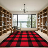 Black Buffalo Plaid Red Bold Red Black Buffalo Plaid Area Rug