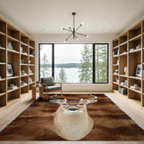 Majestic Spotted Deer Head Faux Fur Rug