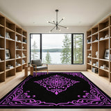 Traditional Persian Purple Ornate Traditional Persian Area Rug