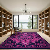Purple Mandala Boho Area Rug