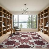 Pink Clover Shamrock Floral Area Rug