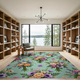 Vibrant Floral Bouquet Area Rug