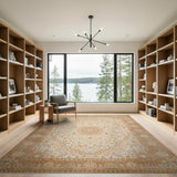 Ivory Gold Medallion Traditional Persian Rug