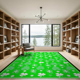 Shamrock Clover Green Area Rug