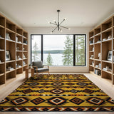 Vibrant Southwestern Geometric Diamond Rug