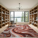 Luxe Pink Marble Swirl Area Rug