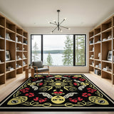 Tribal Sun Faces Area Rug