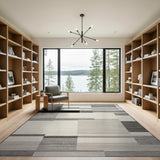 Geometric Modern Geometric Black White Modern Area Rug