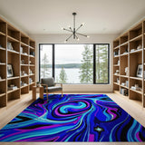 Galactic Swirl Abstract Area Rug