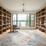 Pastel Abstract Floral Area Rug