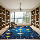 Cosmic Planets Kids Area Rug