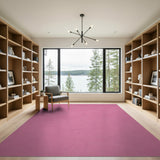 Pink Ripple Wave Washable Area Rug