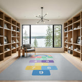 Rainbow Hopscotch Kids Play Rug