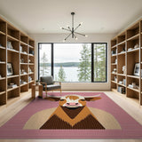 Whimsical Pink Highland Cow Area Rug