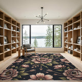 Pink Peony Arrow Boho Area Rug