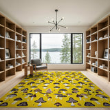 Whimsical Yellow Mushroom Area Rug