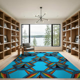 Rainbow Tent Hexagon Area Rug