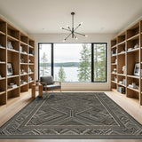 Black White Geometric No. 2 Area Rug