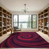 Purple Spiral Vortex Area Rug