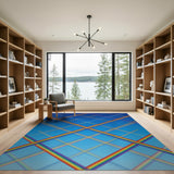 Rainbow Lattice Washable Area Rug