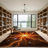 Cosmic Supernova Fireburst Area Rug
