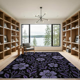 Purple Floral Vintage No. 8 Area Rug